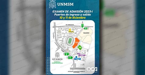 UNMSM Puertas de ingreso para el Examen de Admisión 2023 1 a la