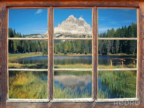 Fototapete Bergspitze und see nach Maß myredro de