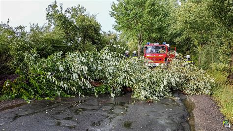 Kurzes schweres Unwetter sorgte für 23 Einsätze innerhalb kürzester