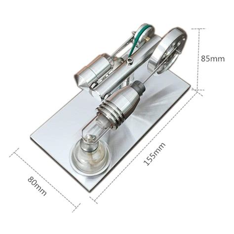 Stirling Engine Kit Mini Diy Model Hot Air Quartz Cylinder Steam