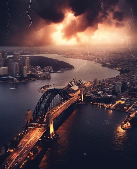 Premium AI Image A Storm Is Coming In Over Sydney And The Sydney