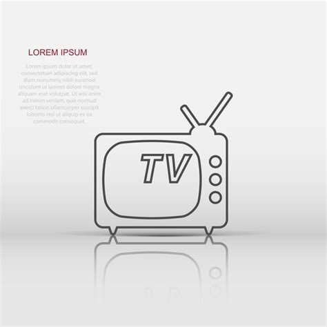 Vector ícone de tv em estilo simples ilustração de sinal de televisão