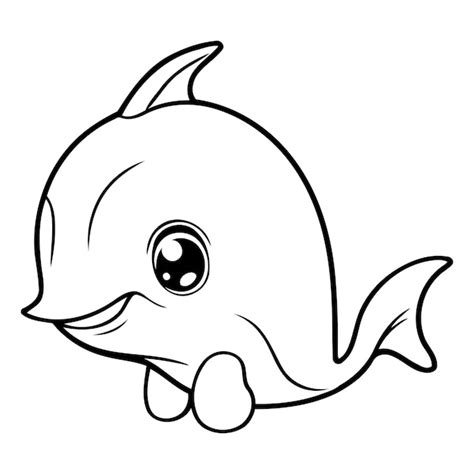 Premium Vector Cute Cartoon Narwhal Isolated On White Background