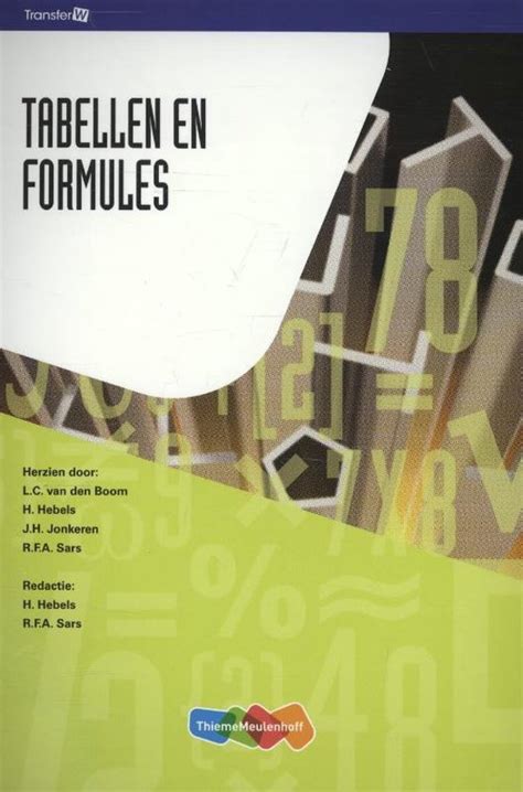 Tabellen En Formules 9789006900392 L C Van Den Boom Boeken Bol