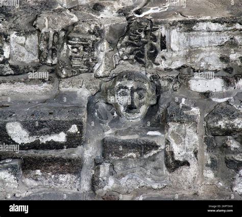 The Ruins Of The Great Pyramid Or Templo Mayor The Main Temple Of