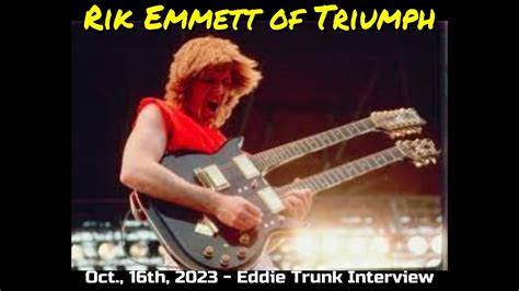 Rik Emmett Of Triumph Part 1 Interview Oct 16th 2023 Youtube