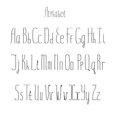 Premium Vector Vector Alphabet Hand Drawn Letters On White Background