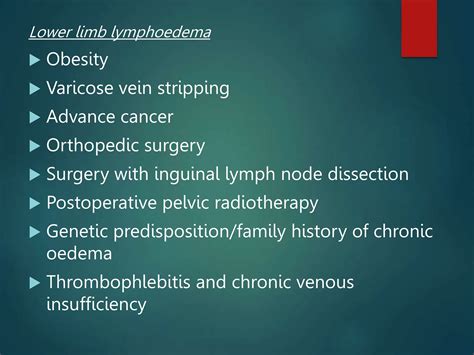 Lymphoedema Basics And Management Plan Ppt