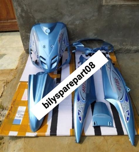 Cover Body Halus Yamaha Mio Sporty Biru Telor Asin Fullset Body Halus