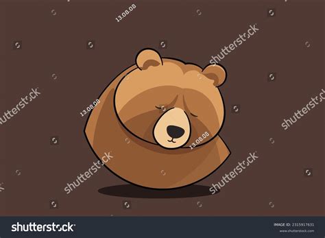 Sleeping Bear Cartoon Cute Vector Stock Vector Royalty Free