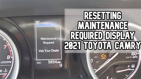 How To Reset Maintenance Required Display On Toyota Camry Camry