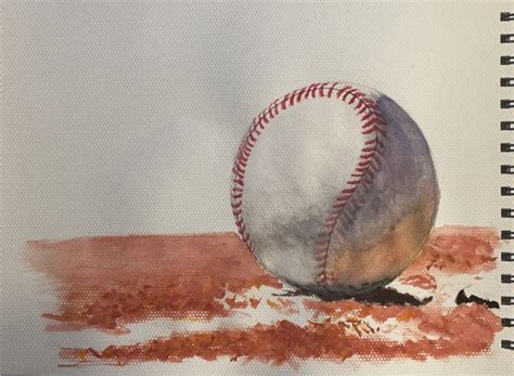 Baseball Watercolor Art