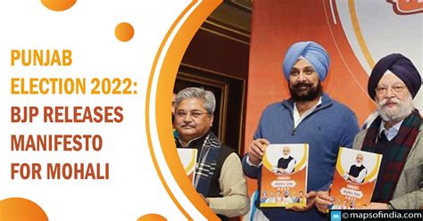 Punjab Election 2022 Bjp Releases Manifesto For Mohali Elections