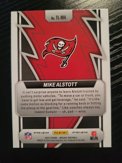 2023 Panini Mosaic Mike Alstott Thunder Lane Prizm Insert Bucs