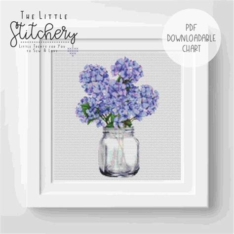 Basket Of Flowers Cross Stitch Pattern Etsy