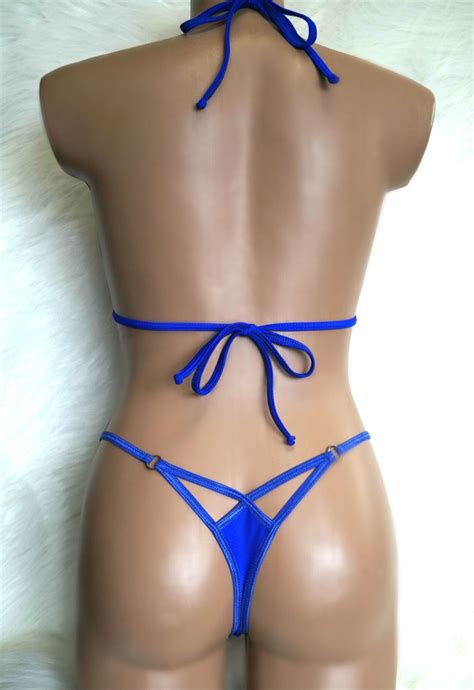 Exotic Dancewear Thong Bikini Set Stripper Outfits Etsy