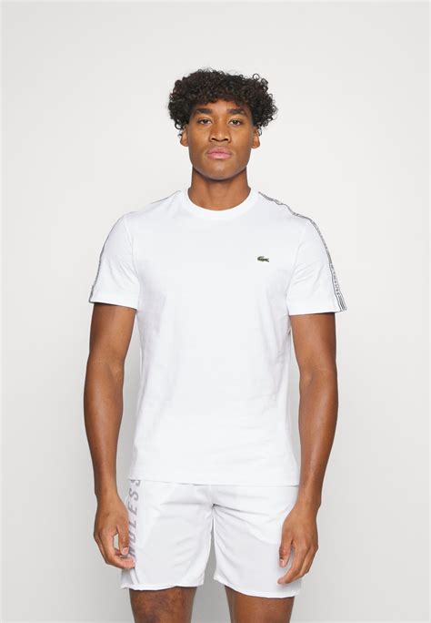 Lacoste Sport Tapered Marškinėliai Su Spaudiniu White Balta