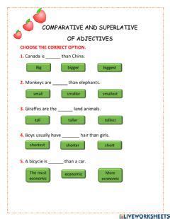 Comparative And Superlative Of Adjectives Idioma Ingl S Curso Nivel