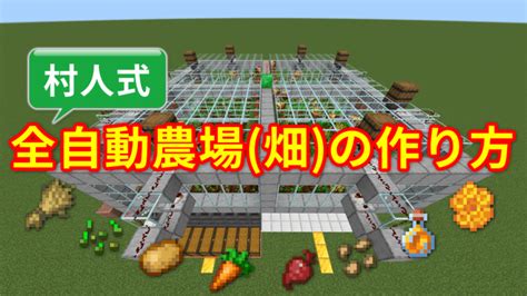 【マイクラ統合版】村人式全自動農場畑の作り方