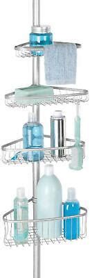 Idesign York Metal Wire Tension Rod Corner Shower Caddy Adjustable