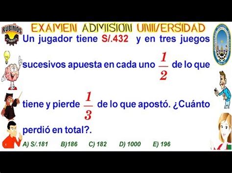 Examen CALLAO Admisión Universidad UNAC Planteo de Ecuaciones con