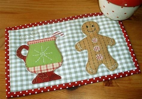 Gingerbread Cup Mug Rug Craftsy Mug Rug Patterns Christmas Mug