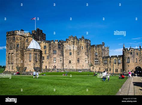 Alnwick Castle Taken From Inside The Outer Bailey Where Harry Potter