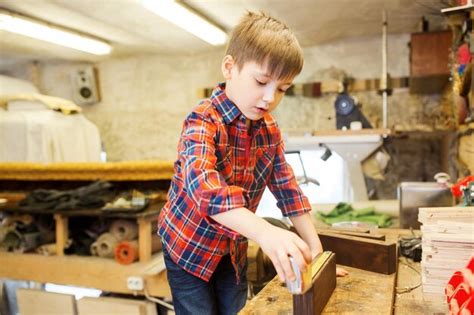 Premium Photo Children Profession Carpentry Woodwork And People