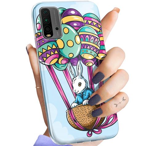 ETUI DO XIAOMI REDMI 9T POCO M3 WZORY WIELKANOC JAJKO KRÓLIK KOSZYK