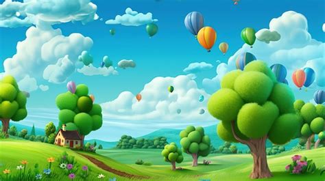 Premium AI Image | Cartoon background for children generative ai