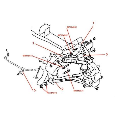 Silentbloc Polyuréthane N1 de bras Supérieur Avant Pajero III et IV