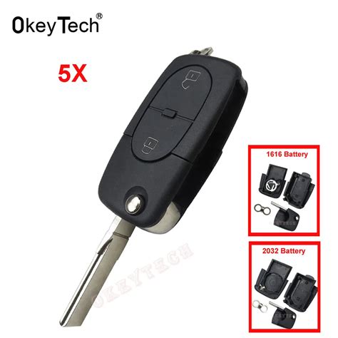 Okeytech Pcs Lot Flip Folding Remote Key Shell Cover Fob For Audi A