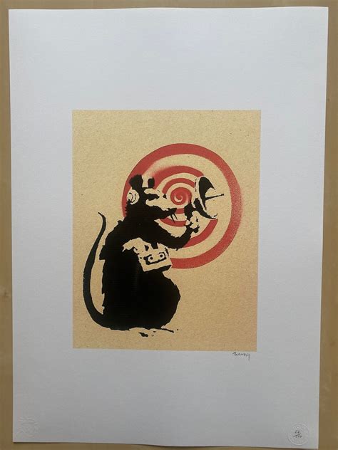 Banksy Radar Rat Lithography Certificate Signed Etsy Ireland