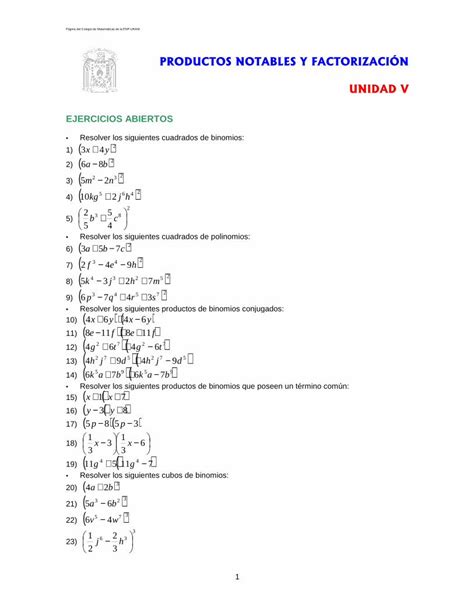 PDF PRODUCTOS NOTABLES Y FACTORIZACIÓN matep6 wp content