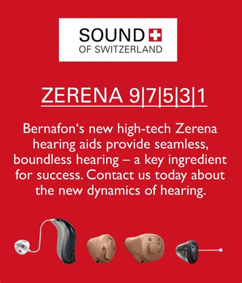 Bernafon Ranges From Mnr To Iic Zerena Hearing Aids Up To 100db At