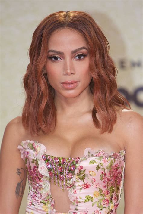 Red Haired Anitta In Georges Chakra Gown At The 2021 Billboard Latin