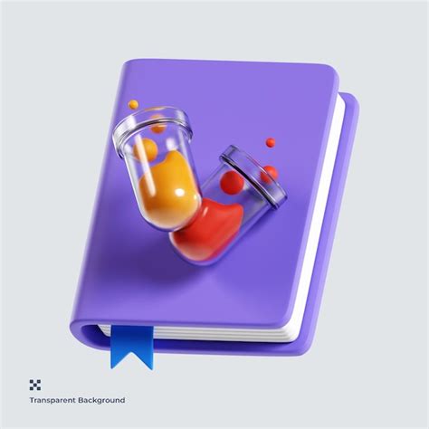 Premium Psd Chemistry Book 3d Illustration