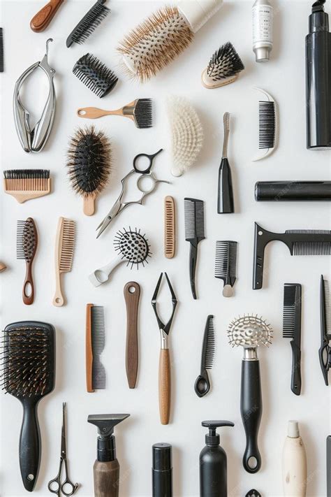 Premium Photo A Bunch Of Different Types Of Hair Brushes