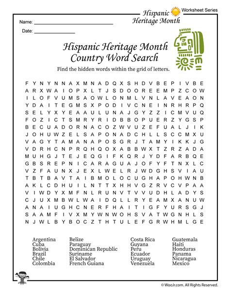 Printables For Hispanic Heritage Month | Time For Kids | Ideas ...