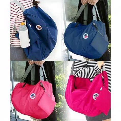 Foldable Carry 3 Way Korean Bag Iconic Easy Multifungsi Ransel Lipat