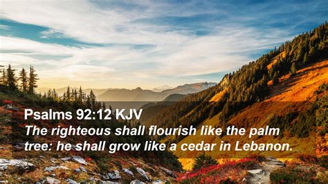 Psalms Kjv Desktop Wallpaper The Righteous Shall Flourish Like