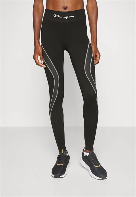 Champion Seamless Leggings Caleçon Long Blacknoir Zalandobe