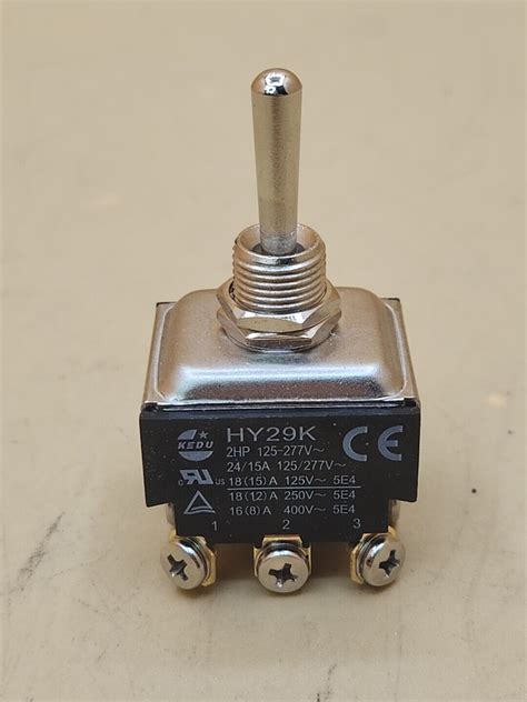 KEDU Toggle Switch HY29K 125V 277V 24 15A 2 HP 9 Screw Pin 3 Pile On