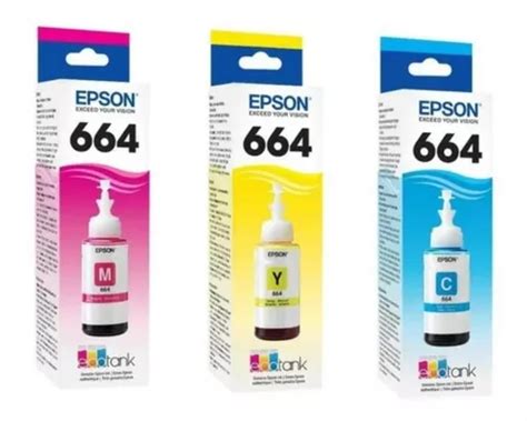 Kit 3 Tintas Originais Epson Colorida T664 L395 L375 L365 Frete grátis