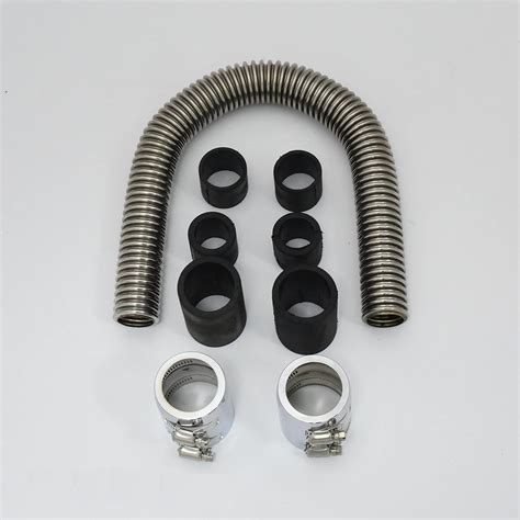 Flashpower 36 Stainless Flex Radiator Hose Kit With Caps