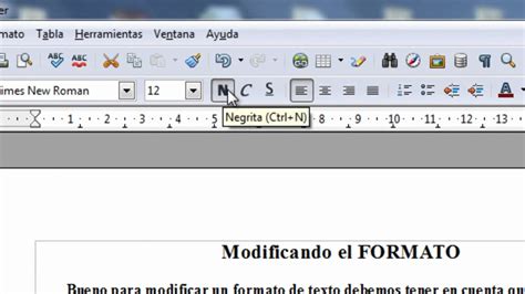 Formato De Texto En Writer Youtube