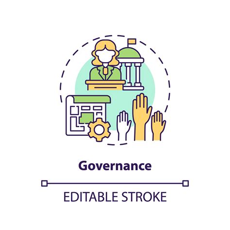 Governance concept icon. Governing body. Community board. Homeowner