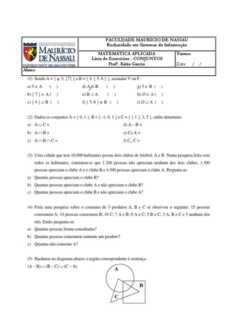 Pdf Exerc Cio De Matem Tica Conjuntos Dokumen Tips