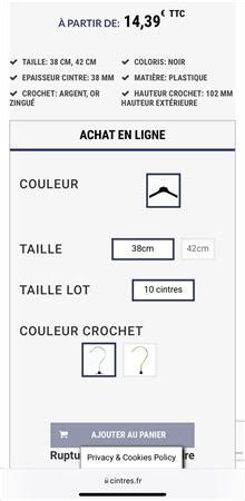 LOT DE CINTRES EN VELOUR NOIR À 44 LE CINTRE FRANÇAIS à 400