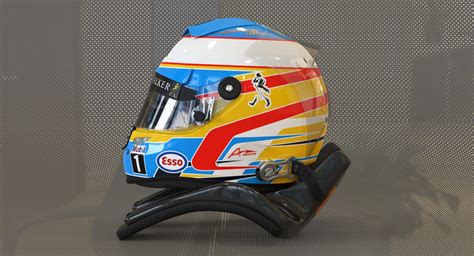 3d Model Racing Helmet Fernando Alonso